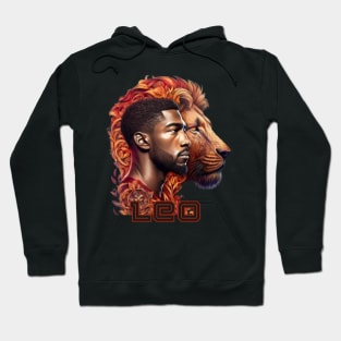 Black Leo Zodiac Sign Man Hoodie